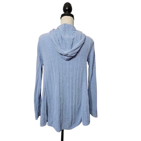 Barefoot Dreams Namaste Cozychic Ultra Lite Ribbed Hooded Cardigan - Picture 8 of 9